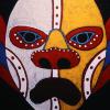 “Urban Mask – New Guinea #1.” 1985. 5 x 6 feet.  Mixed-media on canvas.